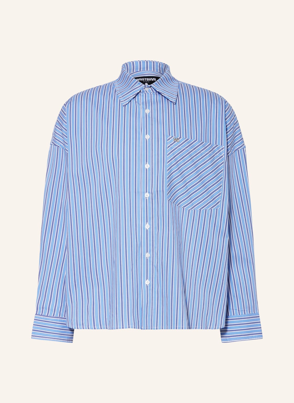 Wrstbhvr Oversized-Hemd Almaron Comfort Fit blau von WRSTBHVR