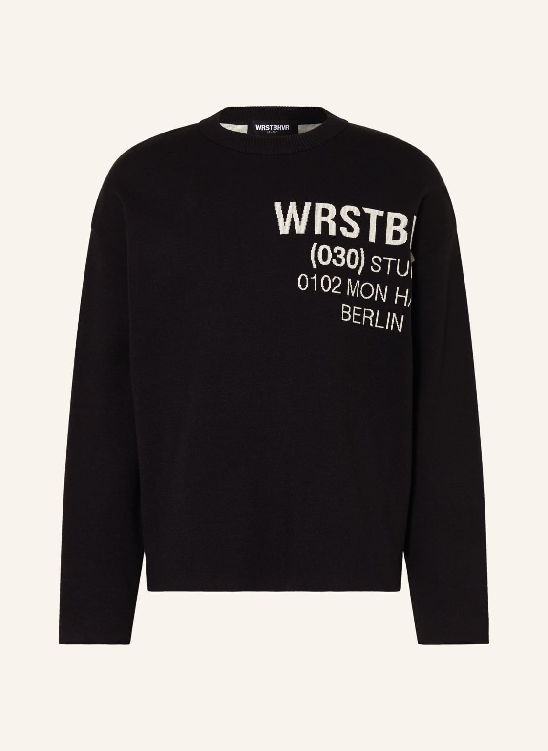 Wrstbhvr Oversized-Pullover Nieo Knit schwarz von WRSTBHVR