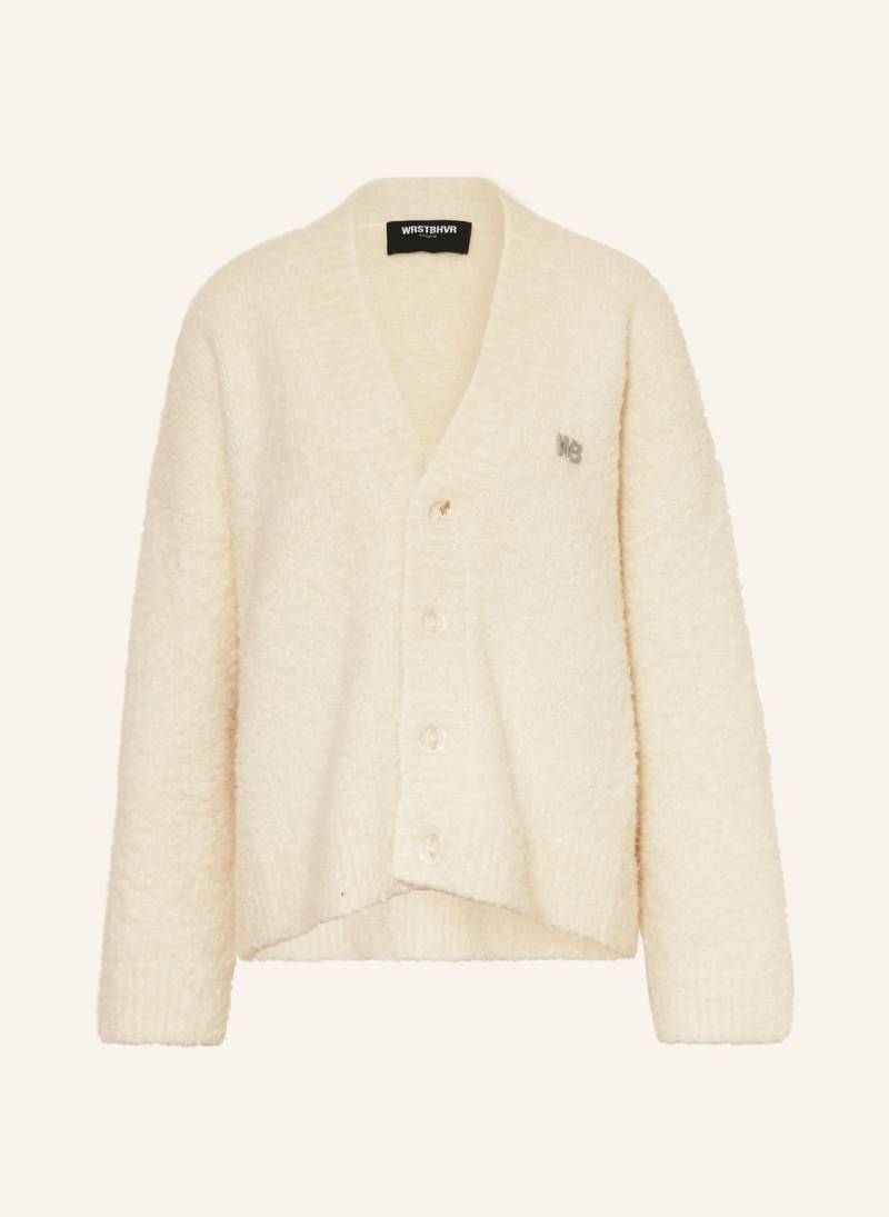 Wrstbhvr Oversized-Strickjacke Raso Aus Bouclé weiss von WRSTBHVR