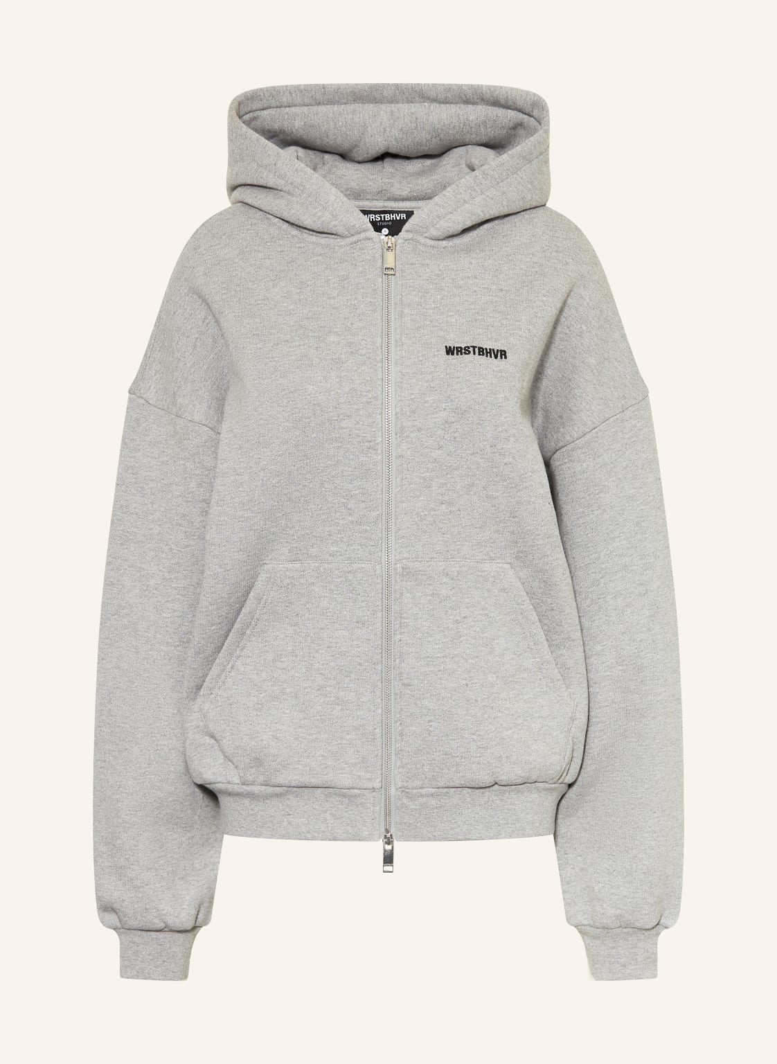 Wrstbhvr Oversized-Sweatjacke Diago grau von WRSTBHVR