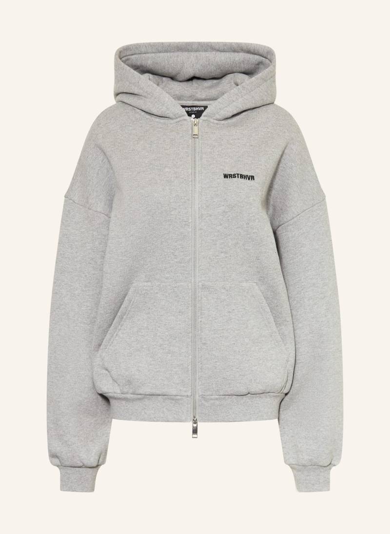 Wrstbhvr Oversized-Sweatjacke Diago grau von WRSTBHVR