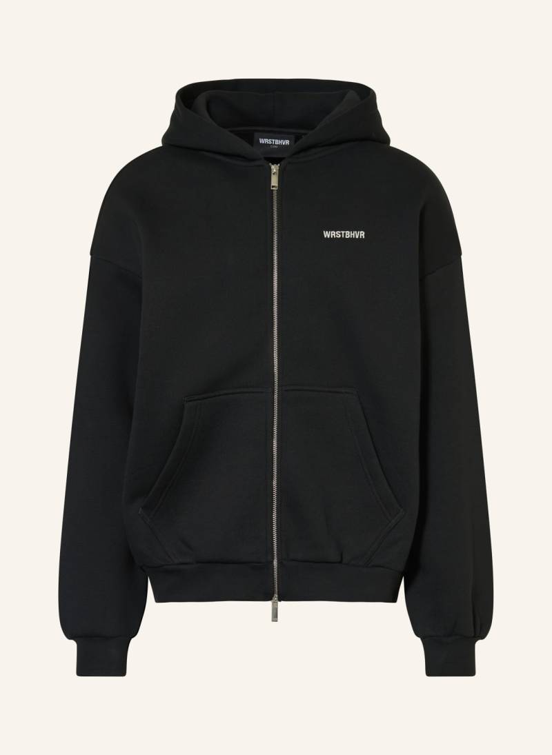 Wrstbhvr Oversized-Sweatjacke Diago schwarz von WRSTBHVR