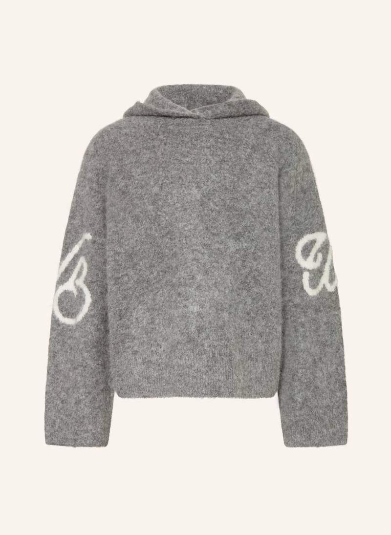 Wrstbhvr Strick-Hoodie Mixam grau von WRSTBHVR