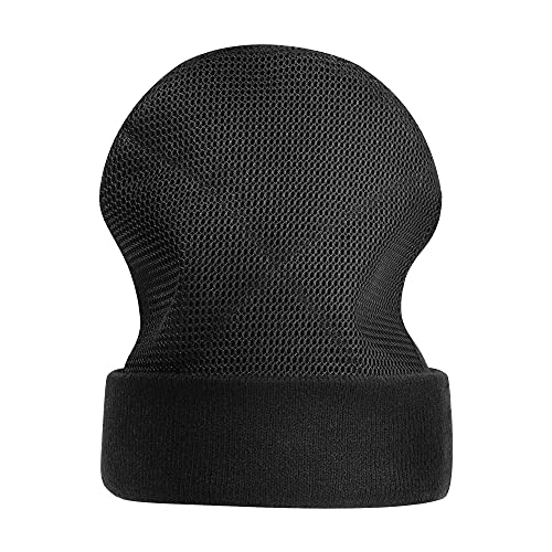 WRTTR Professionelle Boy Cap Gepolsterter Kopf Spin Beanie Strick Baumwolle Spin Mütze, Schwarz, Einheitsgröße von WRTTR