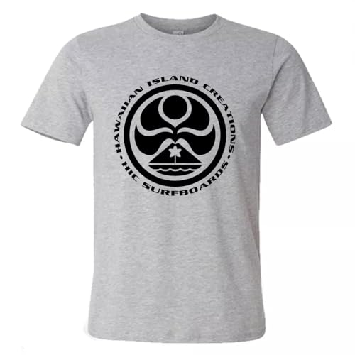 HIC Hawaiian Island Creations Surfing Men's Grey T-Shirt Size S to 3XL Grey XL HIC Hawaiian Island Creations Surfing Men's Grey T-Shirt Size S to 3XL Grey XL von WRdrtFTYH