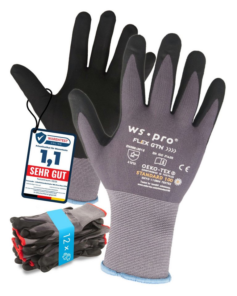 WS-Pro Arbeitshandschuhe Flex GTN Größe 10, 120 Paar von WS-Pro