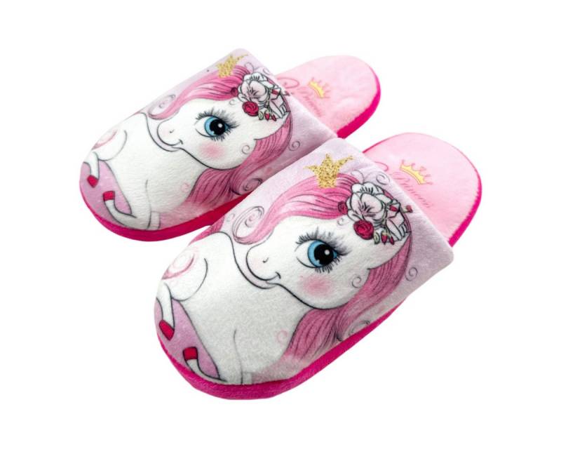 WS-Trend Süßes Einhorn Unicorn Mädchen Kinder Hausschuhe Pantoffeln Pantoffel Gr. 26 bis 32 von WS-Trend