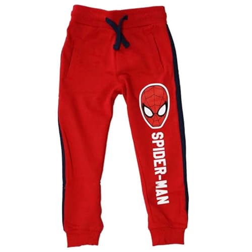 WS-Trend eplusm Spider-Man Jogginghose für Kinder – Jungen Sweathose in Rot oder Blau – Größen 98–134, Farbe: Rot, Bekleidungsgröße: 134 von WS-Trend
