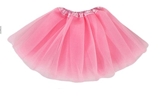 Kinder 3 lagig Tütü Tüllrock Petticoat Ballettrock Ballett Tutu Rock tanzen NEU (Rosa) von WS