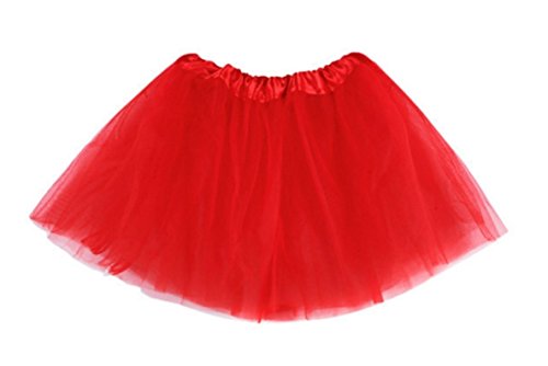 Kinder 3 lagig Tütü Tüllrock Petticoat Ballettrock Ballett Tutu Rock tanzen NEU (Rot) von WS