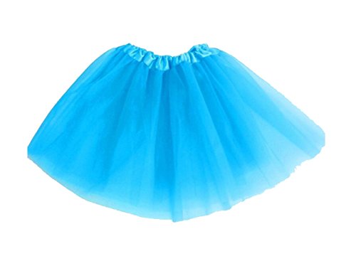 Kinder 3 lagig Tütü Tüllrock Petticoat Ballettrock Ballett Tutu Rock tanzen NEU (Türkis) von WS