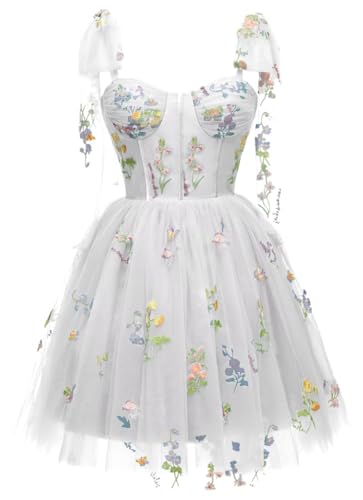 Damen Tüll Brautjungfernkleider für Hochzeit mit Schleife Prinzessin Ballkleider Urlaub Kleider Übergröße, 10-elfenbeinfarben 1, 46 Damen Tüll Brautjungfernkleider für Hochzeit mit Schleife Prinzessin Ballkleider Urlaub Kleider Übergröße, 10-elfenbeinfarben 1, 46 von WSEYU