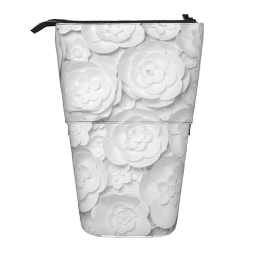 WSHFFILO 3D-Blumendruck, Teleskop-Stifttasche, erweiterbar von WSHFFILO