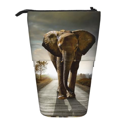 WSHFFILO 3D-Elefanten-bedrucktes Teleskop-Stiftetui von WSHFFILO