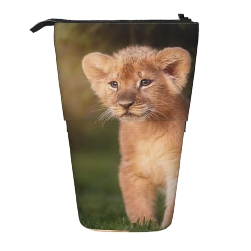 WSHFFILO Art Lion bedrucktes Teleskop-Stiftetui, erweiterbar von WSHFFILO