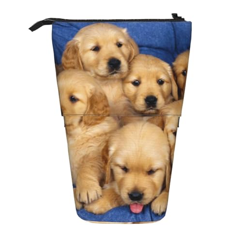 WSHFFILO Ausziehbare Stifttasche mit Hundemuster von WSHFFILO