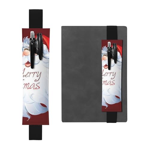 WSHFFILO Bedrucktes Federmäppchen aus Leder mit Weihnachtsmotiv, Schwarz , Einheitsgröße, Münztasche von WSHFFILO