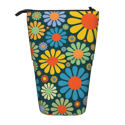 WSHFFILO Bleistifttasche mit Hippie-Muster, ausziehbar, ausziehbar von WSHFFILO