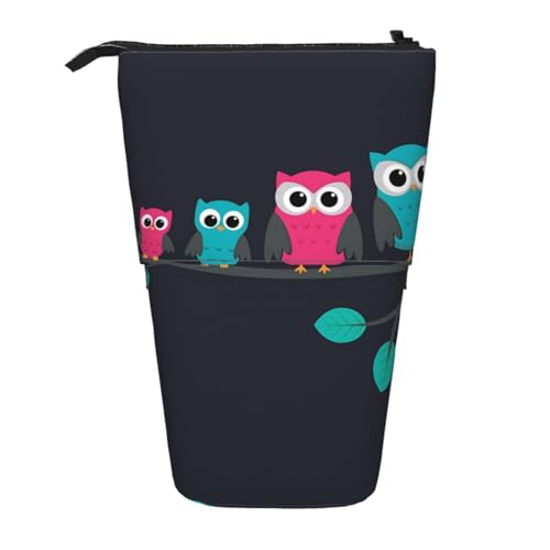 WSHFFILO Bleistifttasche mit niedlichem Eulen-Motiv, ausziehbar, ausziehbar von WSHFFILO