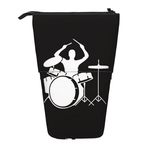 WSHFFILO Drummer bedrucktes Teleskop-Stiftetui, erweiterbar von WSHFFILO