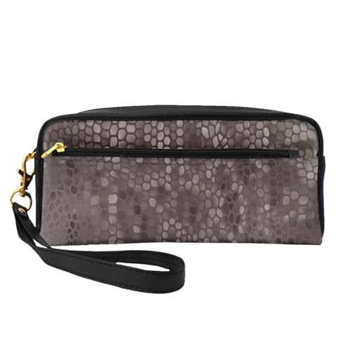 WSHFFILO Federmäppchen, klassisch, Schlangenhaut, bedruckt, kleine Make-up-Tasche, tragbare Schreibwaren-Tasche von WSHFFILO