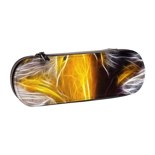 WSHFFILO Federmäppchen aus Leder, Motiv: Amerikanischer Weißkopfseeadler, tragbar, Schreibwarenetui von WSHFFILO