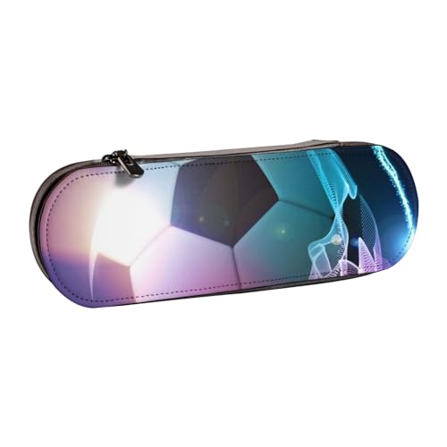 WSHFFILO Federmäppchen aus Leder, Motiv: Feuerball, tragbar, Schreibwarenetui von WSHFFILO