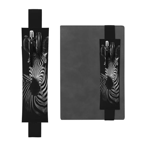 WSHFFILO Federmäppchen aus Leder, Zebramuster, Lesezeichen, Federmäppchen, Schwarz , Einheitsgröße, Münztasche von WSHFFILO
