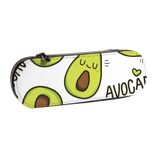 WSHFFILO Federmäppchen aus Leder mit Cartoon-Birnen-Motiv, tragbare Schreibwaren-Tasche von WSHFFILO