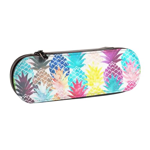 WSHFFILO Federmäppchen aus Leder mit Malerei, tragbar, Schreibwarenetui von WSHFFILO