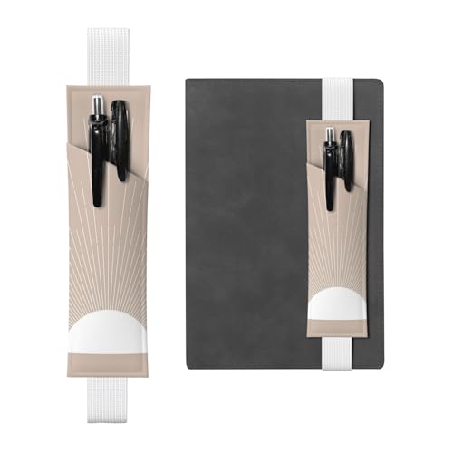 WSHFFILO Federmäppchen aus Leder mit abstraktem geometrischem Muster, Lesezeichen, Federmäppchen, weiß, Einheitsgröße, Münztasche von WSHFFILO