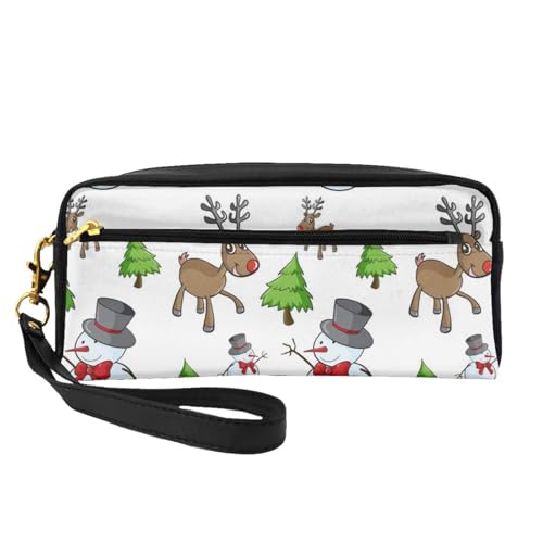 WSHFFILO Federmäppchen mit Aufdruck "Merry Christmas", kleine Make-up-Tasche, tragbare Schreibwaren-Tasche WSHFFILO Federmäppchen mit Aufdruck "Merry Christmas", kleine Make-up-Tasche, tragbare Schreibwaren-Tasche von WSHFFILO