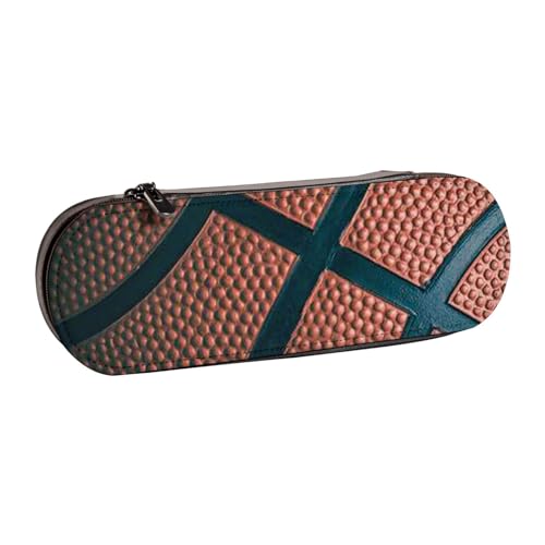 WSHFFILO Federmäppchen mit Basketball-Motiv, bedrucktes Leder, tragbare Schreibwaren-Tasche von WSHFFILO