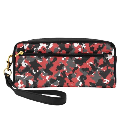 WSHFFILO Federmäppchen mit Camouflage-Muster, kleine Make-up-Tasche, tragbare Schreibwaren-Tasche von WSHFFILO