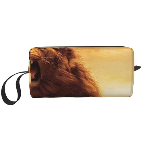 WSHFFILO Federmäppchen mit Feuerlöwen-Muster, bedruckt, kleine Make-up-Tasche WSHFFILO Federmäppchen mit Feuerlöwen-Muster, bedruckt, kleine Make-up-Tasche von WSHFFILO