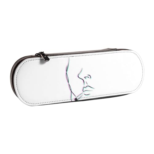 WSHFFILO Federmäppchen mit Raucher-Motiv, bedrucktes Leder, tragbare Schreibwaren-Tasche von WSHFFILO