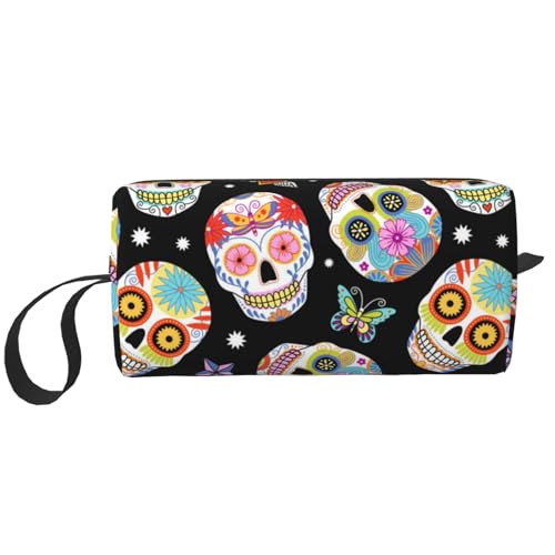 WSHFFILO Federmäppchen mit Totenkopf-Motiv, kleine Make-up-Tasche WSHFFILO Federmäppchen mit Totenkopf-Motiv, kleine Make-up-Tasche von WSHFFILO