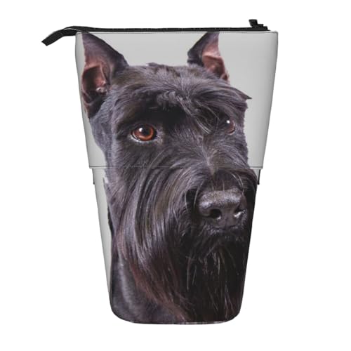 WSHFFILO Federmäppchen mit niedlichem Schnauzer-Motiv, bedruckt, ausziehbar, ausziehbar von WSHFFILO