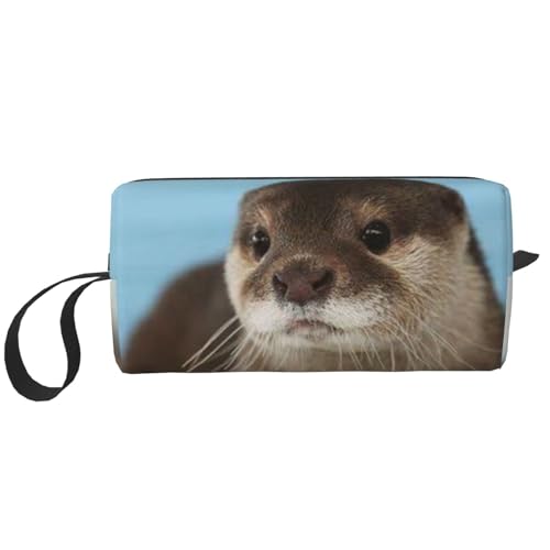 WSHFFILO Federmäppchen mit süßem Ottermotiv, kleine Make-up-Tasche von WSHFFILO