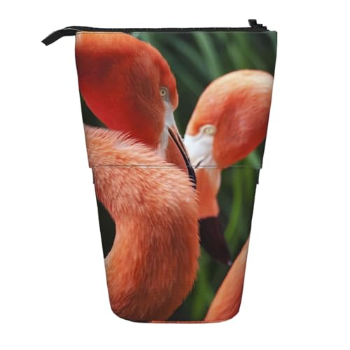 WSHFFILO Flamingo bedrucktes Teleskop-Stiftetui von WSHFFILO