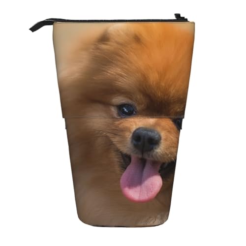 WSHFFILO Gelber Spitz-bedruckter Teleskop-Stiftetui, erweiterbar von WSHFFILO