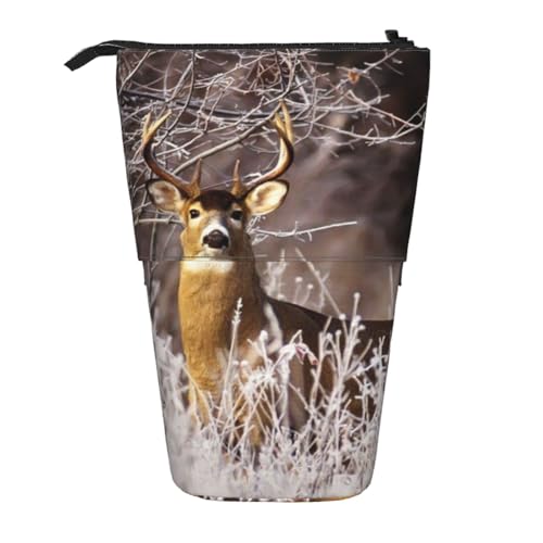 WSHFFILO Inklusive ausziehbarer Stifttasche mit Whitetail Deer von WSHFFILO