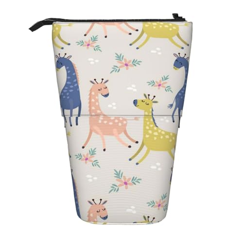 WSHFFILO Niedliches Giraffen-bedrucktes Teleskop-Stiftetui von WSHFFILO