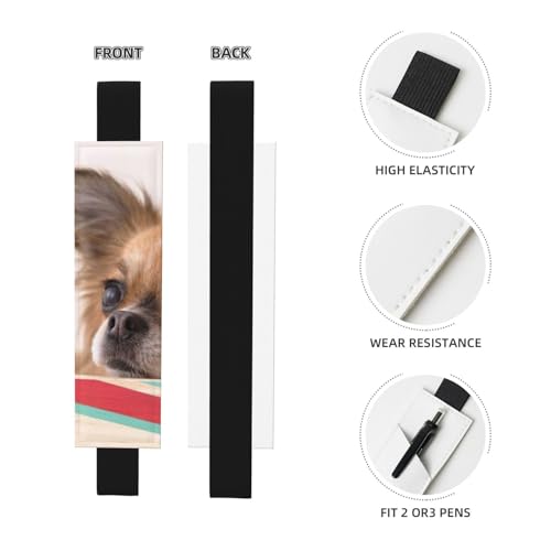 WSHFFILO Papillon in The Box bedruckter Leder-Stifthalter Lesezeichen Federmäppchen, Schwarz , Einheitsgröße, Münztasche von WSHFFILO