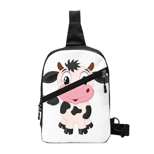 WSHFFILO Rucksack mit Cartoon-Milchkuh-Aufdruck von WSHFFILO