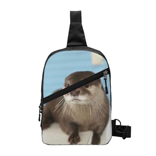WSHFFILO Rucksack mit süßem Otter-Aufdruck von WSHFFILO