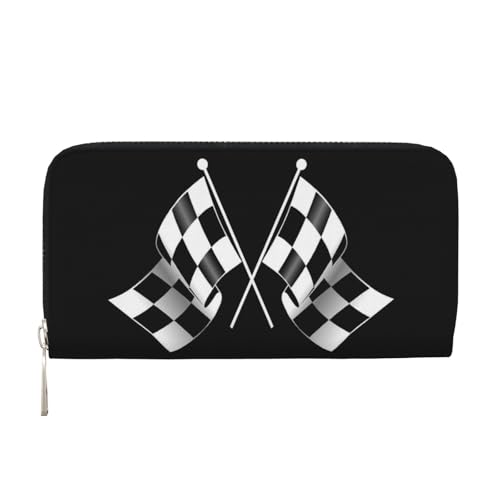 WSHFFILO Schwarz Weiß Formel Karierte Flaggen Muster Bedruckte Leder Portemonnaie Hand Geldbörse Lange Clutch Leder Geldbörse, Schwarz, Einheitsgröße WSHFFILO Schwarz Weiß Formel Karierte Flaggen Muster Bedruckte Leder Portemonnaie Hand Geldbörse Lange Clutch Leder Geldbörse, Schwarz, Einheitsgröße von WSHFFILO