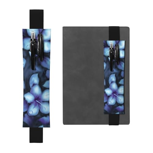 WSHFFILO Stifteetui aus Leder mit tropischem Blumenmuster, Lesezeichen, Federmäppchen, Schwarz , Einheitsgröße, Münztasche von WSHFFILO