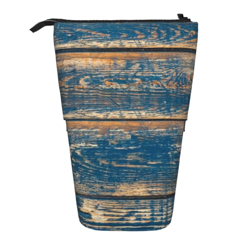 WSHFFILO Stifteetui aus altem Holz, Seestern, Sommer, bedruckt, Teleskop, erweiterbar von WSHFFILO