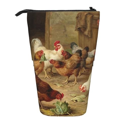 WSHFFILO Stifteetui mit Motiv "Roast Chicken Hen Farm bedruckt", ausziehbar von WSHFFILO